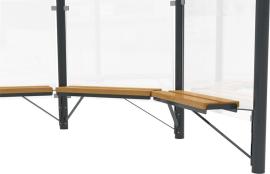 Design-Holz-Sitzbank für Achteckpavillion Produktbild