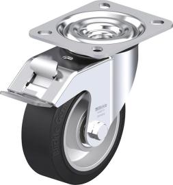 Stahlblech-Lenkrolle mit Feststeller, Typ L-ALEV Produktbild