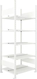 Büro-Steckregal META COMPACT doppelseitig, RAL 7035 lichtgrau Produktbild