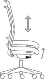 Erhöhte Gasfeder für Bürodrehstuhl favorite Produktbild