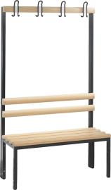 Einseitige Garderobenbank, Holzleisten Produktbild