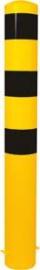 Rammschutzpoller, Stahlrohr, gelb/schwarz Produktbild