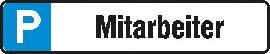 Parkplatzschild Alu B520xH110 mm Mitarbeiter SafetyMarking Produktbild