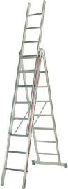 Mehrzweckleiter, 3-teilig, Traverse gerade Produktbild