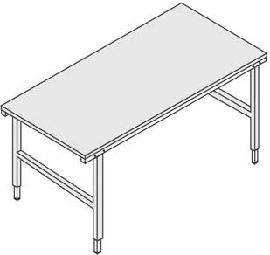 Höheneinstellbarer Pack- und Arbeitstisch (stufenlos höhenverstellbar 690–960 mm) Produktbild
