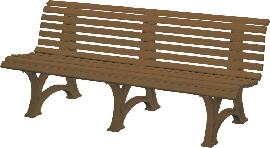 Gartenbank BORKUM 4-Sitzer Länge 2000 mm braun Blome Produktbild