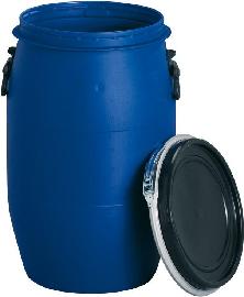 Weithalsfass 60 l blau D400xH640 mm Öffnung D325 mm 2 Tragegriffe Produktbild