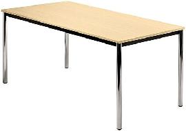Bespr.-tisch 160 x 80 Ahorn/Chrom Produktbild