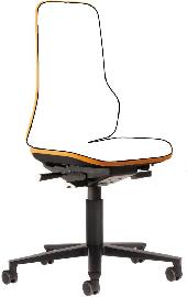 Bimos Arbeitsstuhl ESD Neon 2, orange Sitzhöhe 450-620 mm mit Rollen, ohne Polster Produktbild