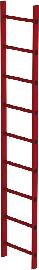 Schachtleiter 9 Sprossen L 2,52 m B450 mm LW 300 mm GFK Produktbild