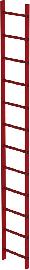 Schachtleiter 12 Sprossen L 3,36 m B450 mm LW 300 mm GFK Produktbild