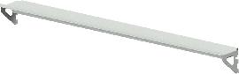 Ablage B 160 mm für B 1500mm RAL 7035 verstellbar 0/10/20 Grad Produktbild