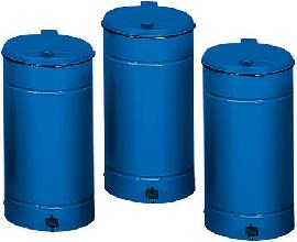 Abfallbehälter m.Pedal H700 mm D450 mm blau VAR Produktbild