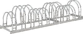 Fahrrad-Bogenparker zweiseitig, verzinkt L 1750 mm, 10 Plätze Produktbild