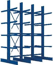 Kragarmregal Heavy B3100xT2x800xH4000 mm doppelseitig RAL 5010 5 Ebenen Traglast 2520kg Produktbild