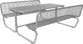 Bank-Tisch-Kombination mit Rückenlehne Produktbild