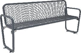 Parkbank PAMPLONA Drahtgitter DB 703 B1896xT546xH875 mm mit Rücken-,Armlehne Produktbild