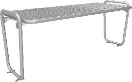 Tisch PAMPLONA Drahtgitter RAL 9006 B1896xT770xH785 mm RAL 9006 Produktbild