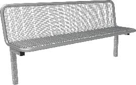 Parkbank Siesta mit Rückenlehne Produktbild