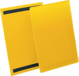 Etikettentasche B210xH297 mm A4 hoch gelb, magnetisch VE 50 Stück Produktbild