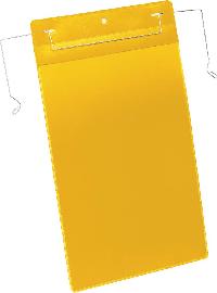 Dokumententasche B210xH297 mm A4 hoch gelb mit Drahtbügel VE 50 Stück Produktbild