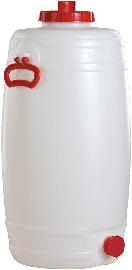 Fass 50 l H 735 mm D 330 mm weiß Produktbild