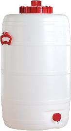 Fass 125 l H 843 mm D 486 mm weiß Produktbild