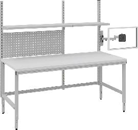 Systemtisch Multi4easy, höhenverstellbar mit Tischplatte Melamin Produktbild