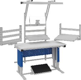 Systemtisch Multi4motion B1280xT700/765xH730-1330 ESD-Arbeitsplatz Tischplatte ESD Produktbild