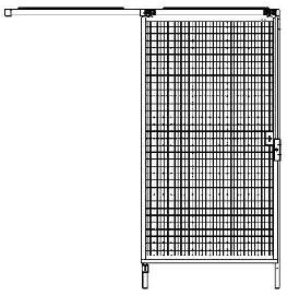 Schiebtür Maschinenschutzgitter B2480xH2000 mm RAL 1018 Produktbild