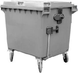 Müllcontainer 1.1cbm Kst Flachdeckel grün Produktbild