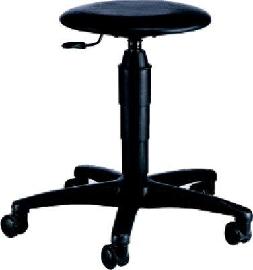 Drehhocker TEC 60 Kunstledersitz schwarz Sitzhöhe 400-530 mm mit Rollen Produktbild