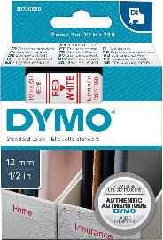 Schriftband D1 45015 rot/weiß 12mmx7m DYMO Produktbild