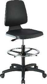 Bimos Arbeitsstuhl Labsit 4, PU anthrazit Sitzhöhe 560-810 mm Produktbild