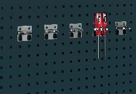 Doppelte Werkzeugklemme für perfo Loch- und Schlitzplattensysteme Produktbild