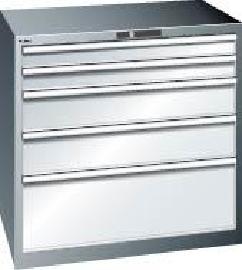 Schubladenschrank mit 5 Schubladen (2x100, 2x200, 1x300 mm) Produktbild