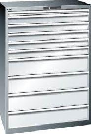 Schubladenschrank mit 10 Schubladen (1x50, 5x100,4x200 mm) Produktbild