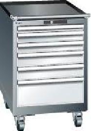 Schubladenschrank mit 6 Schubladen, fahrbar (Tiefe 572 mm) Produktbild