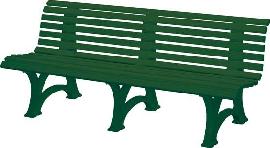Gartenbank BORKUM 4-Sitzer Länge 2000 mm grün Blome Produktbild