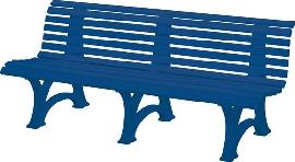 Gartenbank BORKUM 4-Sitzer Länge 2000 mm blau Blome Produktbild