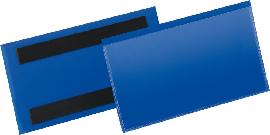 Etikettentasche B150xH67 mm blau, magnetisch VE 50 Stück Produktbild