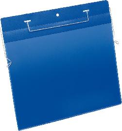 Dokumententasche B297xH210 mm A4 quer blau mit Drahtbügel VE 50 Stück Produktbild