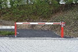 Schranke mit Gasdruckfeder zum Aufdübeln, feste Auflagestütze Produktbild