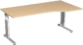 Schreibtisch Flex, C-Fuß, HxBxT: 680–820x1800x800/1000 mm (rechts) Produktbild