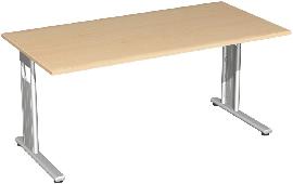 Schreibtisch Flex, C-Fuß, HxBxT: 680–820x1800x800 mm Produktbild
