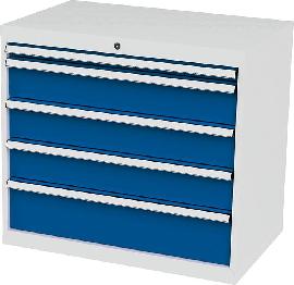Schubladenschrank FS9 5S H820mm RAL7035/5010FORUM Produktbild