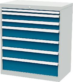 Schubladenschrank FS9 7S H1020mm RAL7035/5010FORUM Produktbild