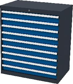 Schubladenschrank FS9 9S H1020mm RAL7016/5010FORUM Produktbild