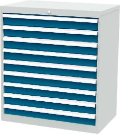 Schubladenschrank FS9 9S H1020mm RAL7035/5010FORUM Produktbild