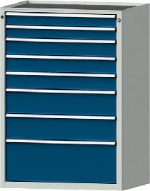 Schubladenschrank 4004 750x600mm, 8 SL,7035/5010 Produktbild